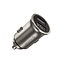 Swissten Mini Autolader - 2 USB-poorten - 4.8A - 24W - Zilver