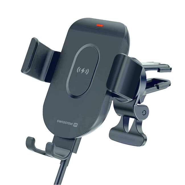 Swissten S-GRIP GW1-AV5 Telefoonhouder Auto - 15W draadloze oplader - Ventilatierooster - Zwart