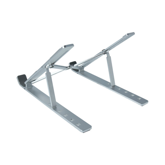 Swissten Laptopstandaard - t/m 15.6 inch laptops - Ergonomisch - Verstelbaar en Opvouwbaar - Aluminium - Zilver