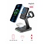 Swissten 3 in 1 Draadloze Oplader - MagSafe standaard - voor iPhone, Airpods en Apple Watch - 22.5W - Zwart
