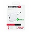 Swissten USB Oplader met 4 USB Poorten - 20W - Wit