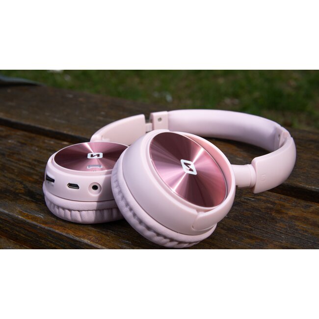 Swissten Trix - Draadloze on-ear koptelefoon - Roze