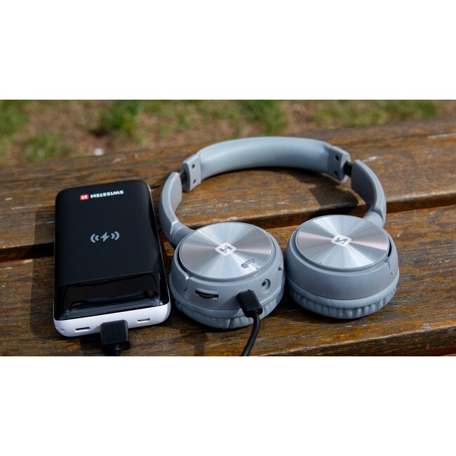 Swissten Trix - Draadloze on-ear koptelefoon - Grijs