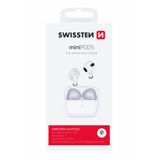 Swissten Minipods - Wit