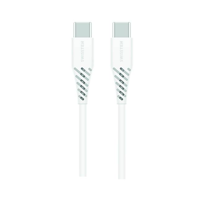 Swissten USB-C naar USB-C kabel - 1.5M - 100W - Wit