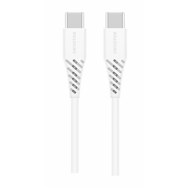 Swissten USB-C naar USB-C kabel - 2.5M - 100W - Wit