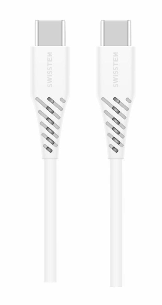Swissten USB-C naar USB-C kabel - 2.5M - 100W - Wit