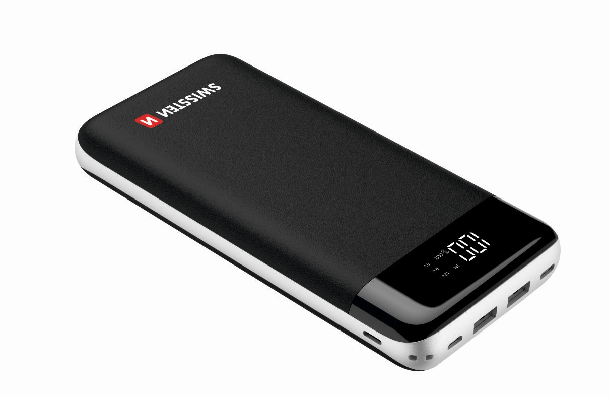 Swissten Black Core Powerbank 30.000 mAh Zwart - Retourdeal