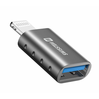 Swissten Swissten USB-A naar Lightning Adapter - Converter - Grijs