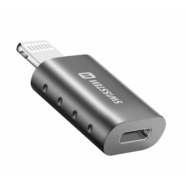Swissten USB-C naar Lightning Adapter - Converter - Grijs
