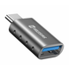 Swissten USB-C naar USB-A Adapter - Converter - Grijs Swissten USB-C naar USB-A Adapter - Converter - Grijs