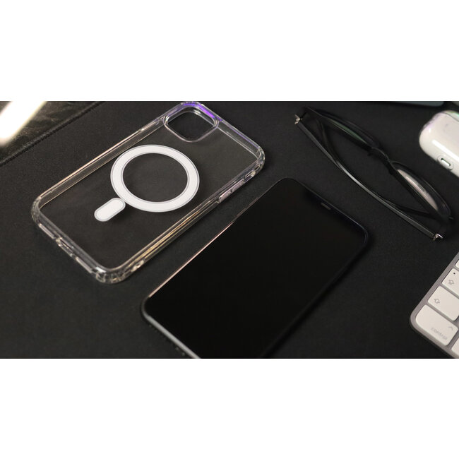 Swissten MagSafe hoesje - iPhone 14 Plus - Siliconen - Transparant