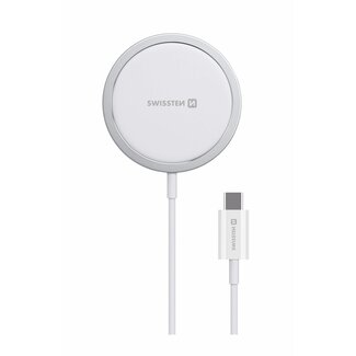 Swissten Swissten Draadloze Magsafe Oplader - 15W - Wit