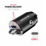 Swissten Autolader - 2 USB-C poorten - 30W - Zwart