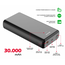 Swissten Powerbank Power Line - 30.000 mAh - USB & USB-C - Zwart
