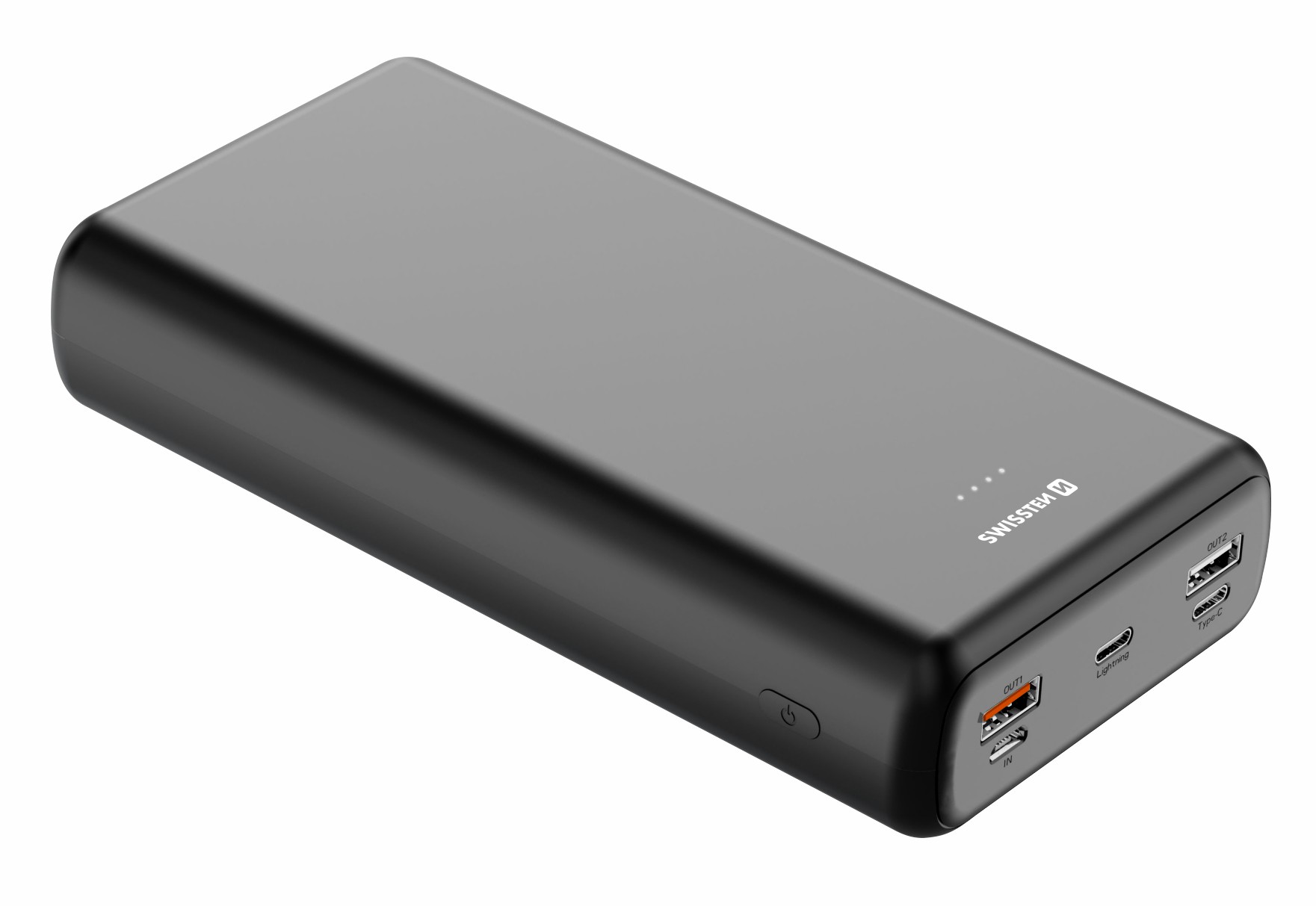 Swissten Powerbank Power Line - 30.000 mAh - Zwart