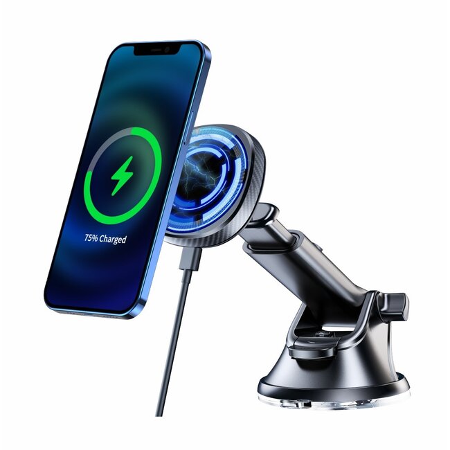 Swissten Magsafe Telefoonhouder - Dashboard - 15W - Zwart