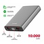 Swissten Powerbank Aluminium Body - 10.000 mAh - Grijs