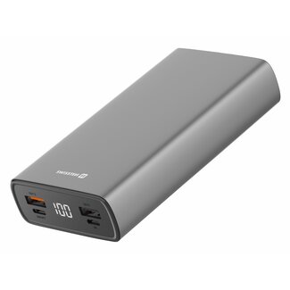 Swissten Swissten Powerbank Aluminium Body - 20.000 mAh - Grijs