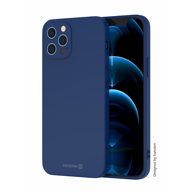 Swissten Soft Joy iPhone 14 Hoesje - Blauw