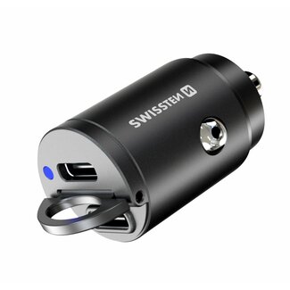Swissten Swissten Autolader - 2 poorten - Snellader - 45W - 2x USB-C - Zwart