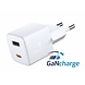 Swissten USB-C Snellader - 2 poorten - GaN technologie - 30W - Wit Swissten USB-C Snellader - 2 poorten - GaN technologie - 30W - Wit