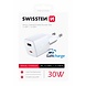 Swissten USB-C Snellader - 2 poorten - GaN technologie - 30W - Wit Swissten USB-C Snellader - 2 poorten - GaN technologie - 30W - Wit