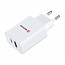 Swissten USB-C Snellader - 2 poorten - GaN technologie - 30W - Wit