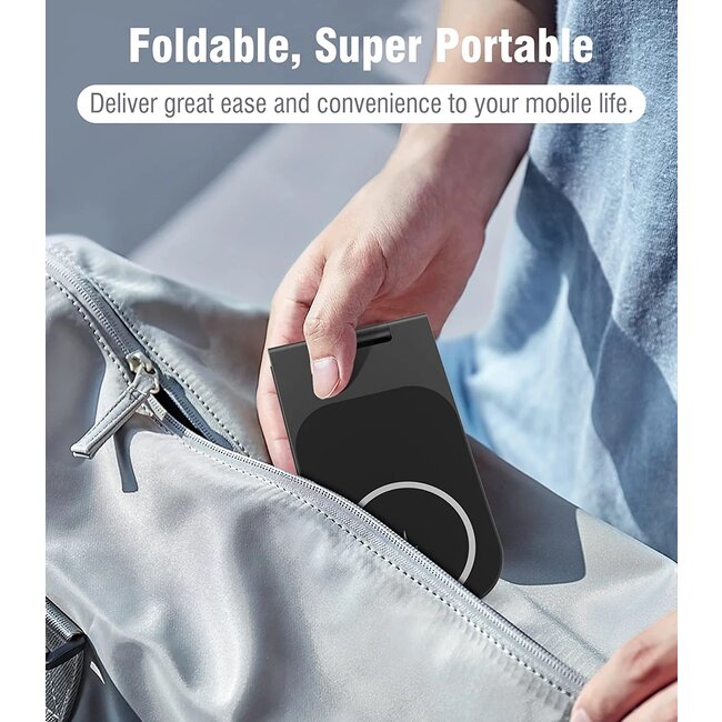 Swissten Ultradunne MagSafe Standaard - Wireless charger - Zwart