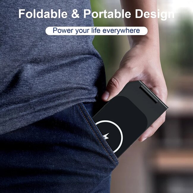 Swissten Ultradunne MagSafe Standaard - Wireless charger - Zwart