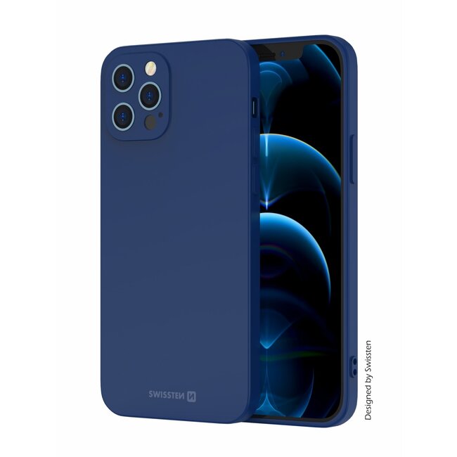 Swissten Soft Joy Apple iPhone 15 Plus Hoesje - Blauw