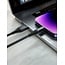 Swissten Kevlar USB-A naar Lightning kabel - 1.5M - Zwart