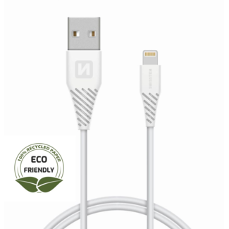 Swissten Swissten Lightning naar USB kabel - 1.2M - Wit - Duurzame verpakking