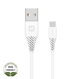 Swissten Swissten USB-C naar USB kabel - 1.2M - Wit - Duurzame verpakking