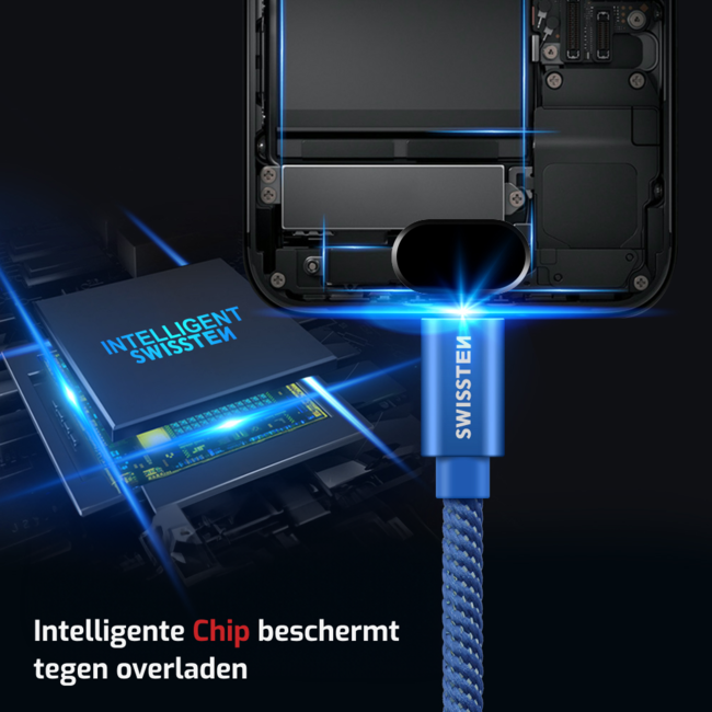 Swissten Micro-USB naar USB kabel - 0.2M - Grijs