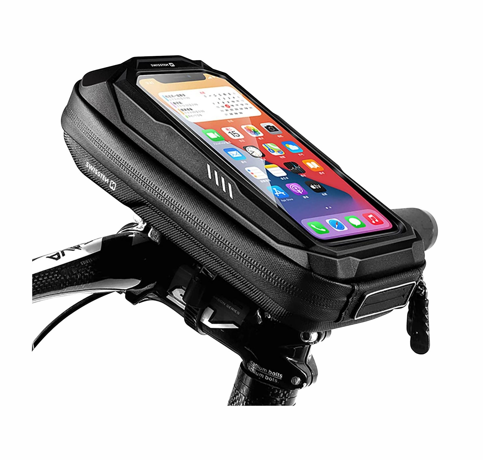 Swissten Telefoonhouder Fiets Waterdicht - tot 6,8 inch - L