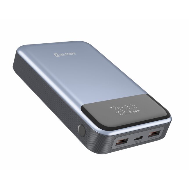 Swissten Powerbank Laptop - 20.000 mAh - 100W - Grijs