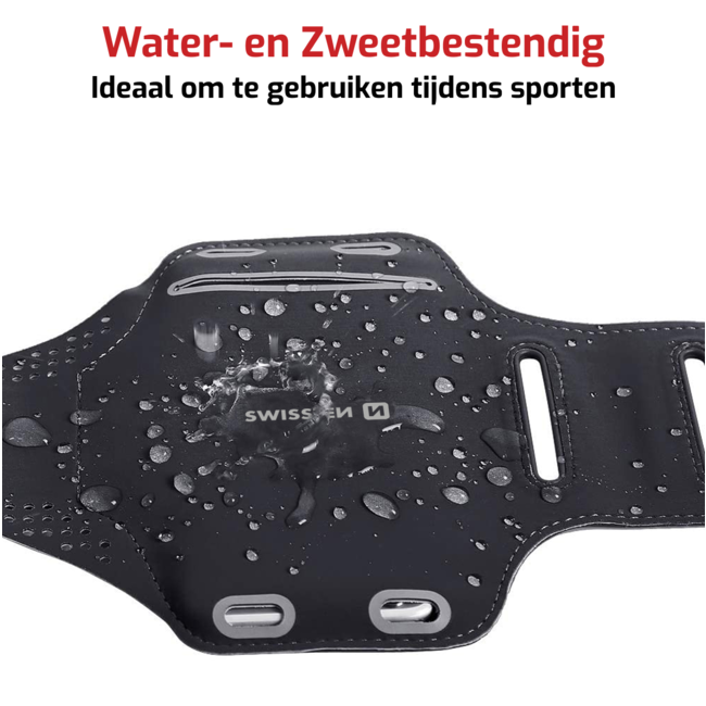 Swissten Hardloop Telefoonhouder - Waterdichte Hardloopband - t/m 7 inch - Groen