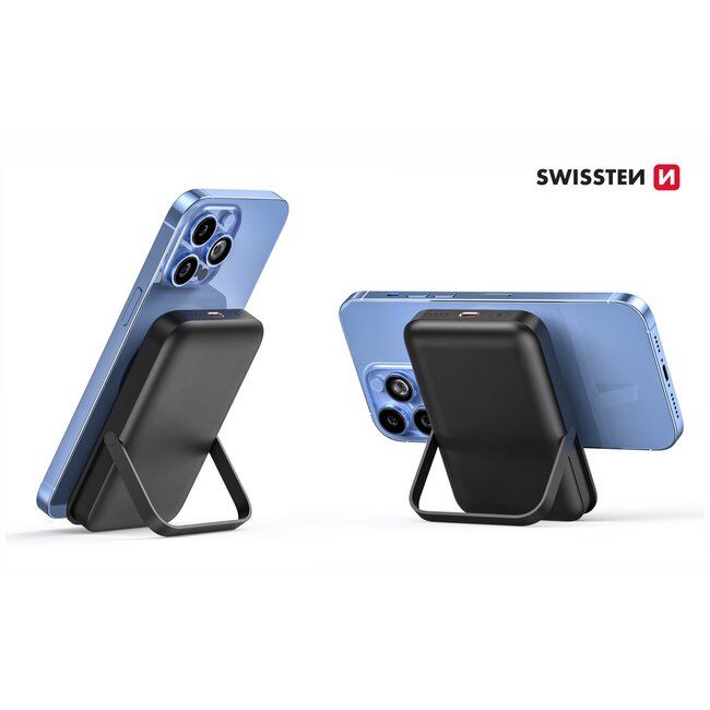 Swissten Powerbank Magsafe Compatible - 10.000 mAh - 20W - Zwart