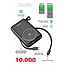 Swissten Powerbank Magsafe Compatible - 10.000 mAh - 20W - Ingebouwde kabels - Zwart
