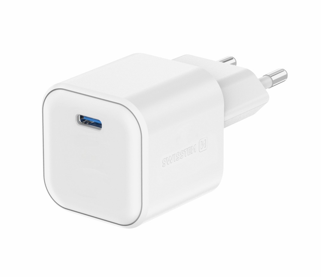 Swissten USB-C Snellader - GaN technologie - 35W - Wit