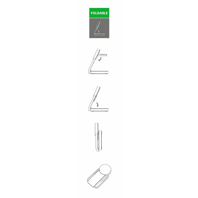 Swissten Opvouwbare 3 in 1 Draadloze oplader - Magsafe Compatible - 25W