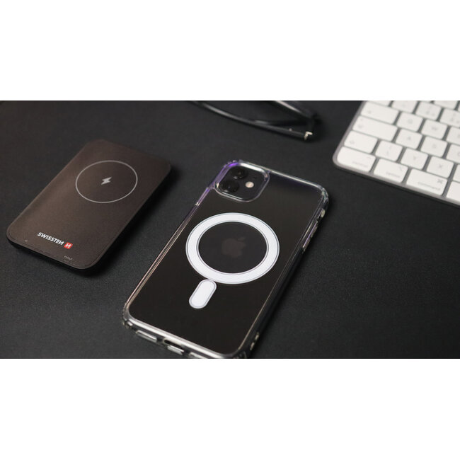 Swissten MagSafe hoesje - iPhone 16 Pro - Siliconen - Transparant