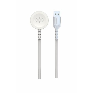 Swissten Swissten Draadloze Magnetische Oplaadkabel - Geschikt voor Apple Watch - USB-A - 1.2M - Wit