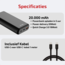 Swissten Powerbank Power Line - 20.000 mAh - USB & USB-C - Zwart