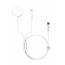 Swissten Draadloze 2 in 1 Magnetische Oplader voor Apple Watch - Lightning Kabel - USB-C - 1.2M - Wit - Retourdeal