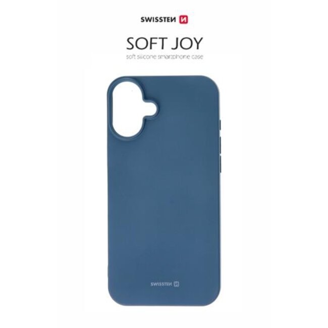 Swissten Soft Joy Apple iPhone 16 Hoesje - Blauw