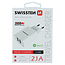 Swissten USB Oplader met 2 USB Poorten - 10W - Wit