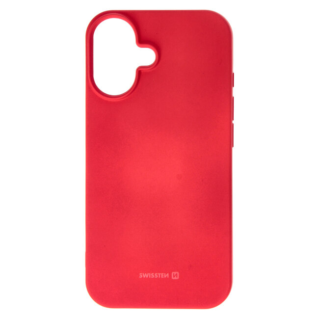 Swissten Soft Joy Apple iPhone 16 Hoesje - Rood
