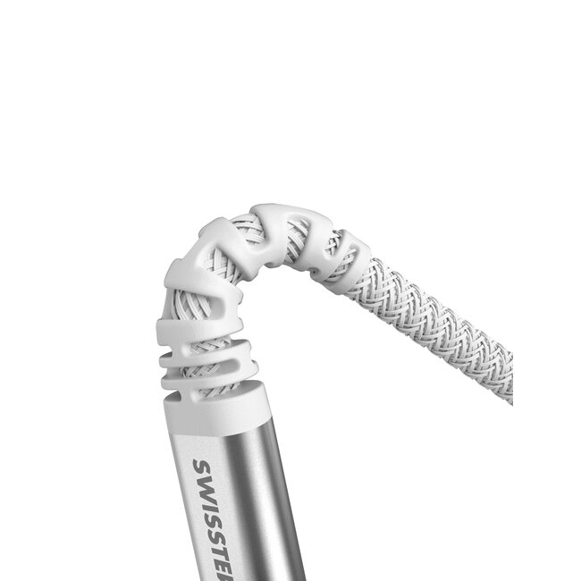 Swissten Kevlar USB-A naar USB-C kabel - 1.5M - Wit